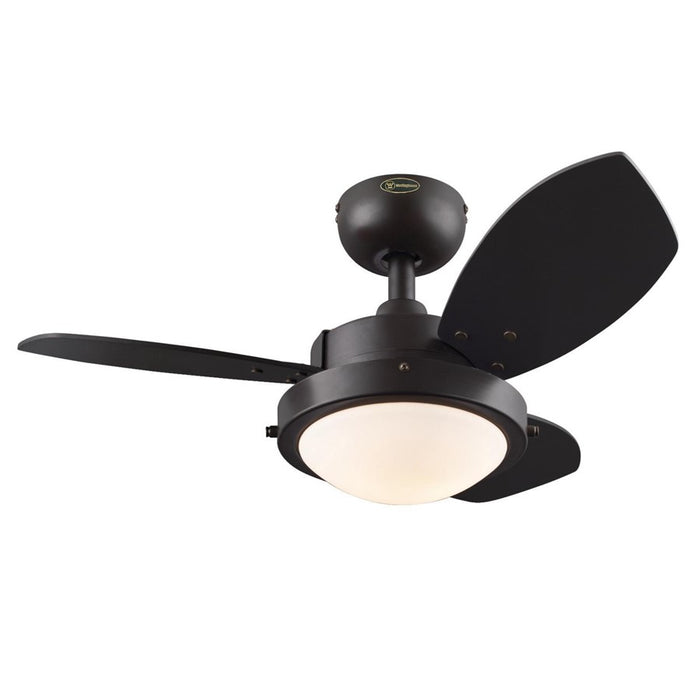 Westinghouse Wengue 3Bld 30" Ceiling Fan, LED Light, Espresso/Espresso - 7233000