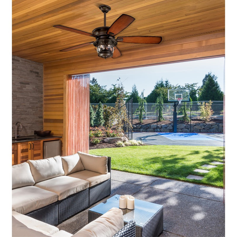 Westinghouse Brentford 5Bld 52" Fan, LED Light, Walnut/Shaded Cherry