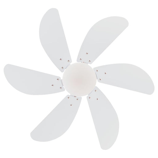 Westinghouse Turbo Swirl 6Bld 30" Ceiling Fan, LED Light, White/White