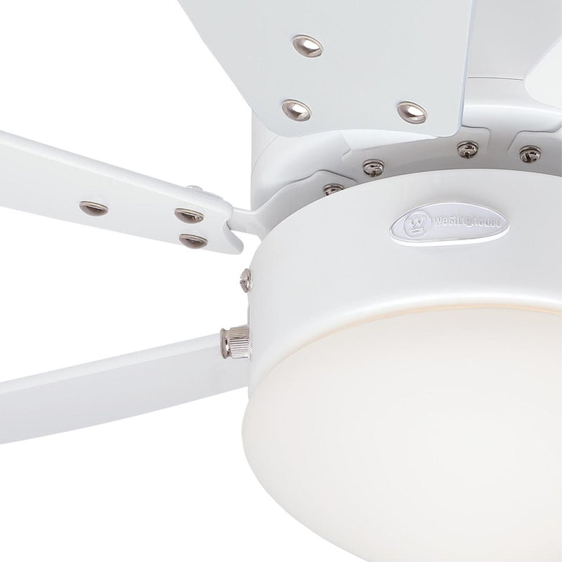 Westinghouse Turbo Swirl 6Bld 30" Ceiling Fan, LED Light, White/White