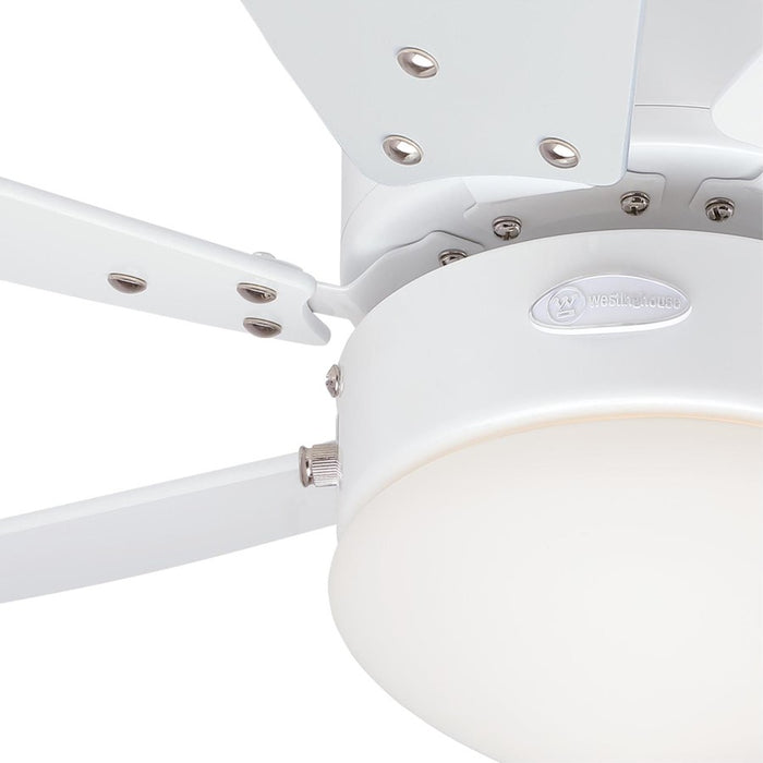 Westinghouse Turbo Swirl 6Bld 30" Ceiling Fan, LED Light, White/White
