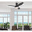 Westinghouse Alloy 3Bld 42" Ceiling Fan, LED Light, Black/Charcoal