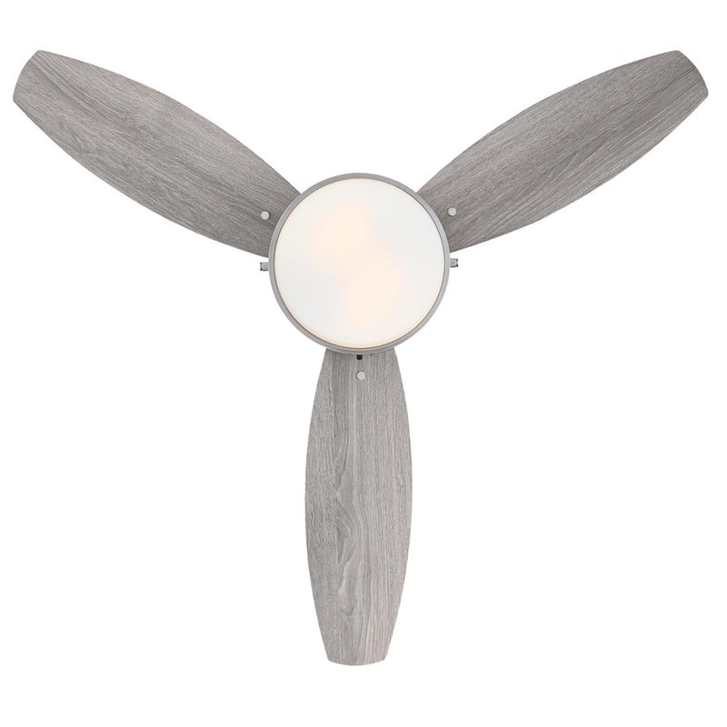 Westinghouse Alloy 42in 3-Blade Ceiling Fan | Contemporary Brushed Nickel and Weathered Oak MDF Blades | Small Rooms up to 100 sq ft | Model 7305100