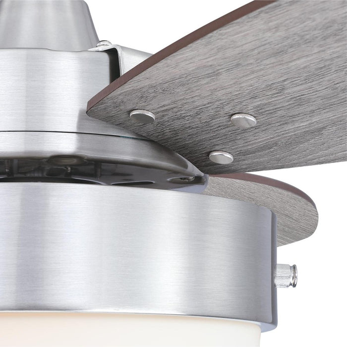 Westinghouse Alloy 3Bld 42" Ceiling Fan, LED Light, Nickel/Oak