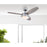 Westinghouse Alloy 3Bld 42" Ceiling Fan, LED Light, Nickel/Oak