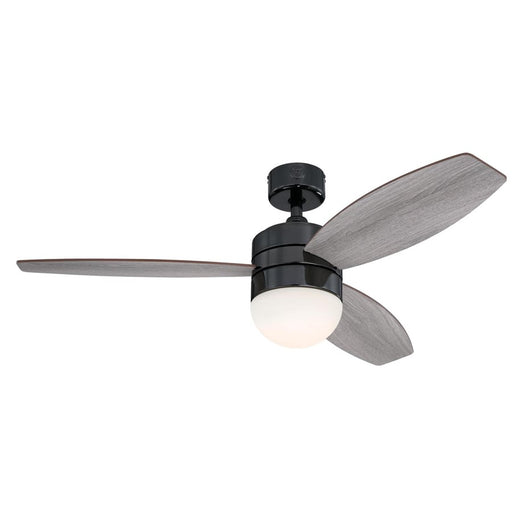 Westinghouse Drake 3Bld 48" Ceiling Fan, LED Light, Gun Metal/Oak - 7305200
