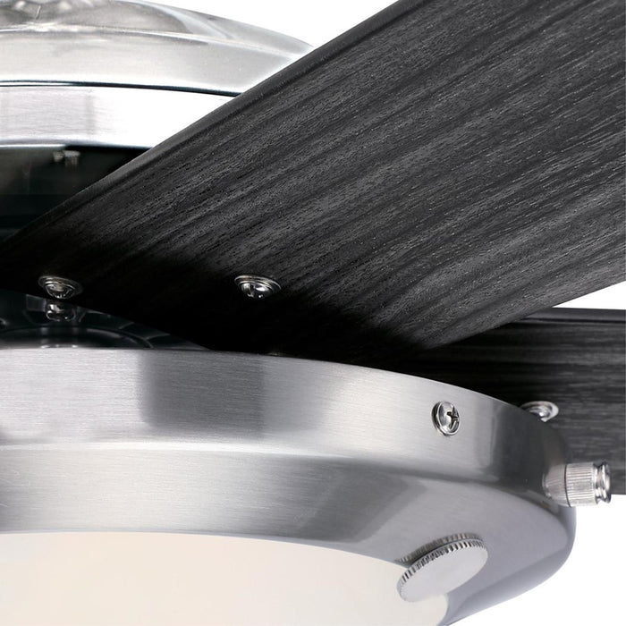 Westinghouse Comet 5Bld 52" Ceiling Fan, LED Light, Nickel/Charcoal