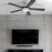 Westinghouse Comet 5Bld 52" Ceiling Fan, LED Light, Nickel/Charcoal