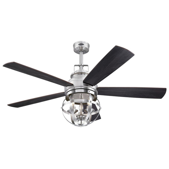 Westinghouse Stella Mira 5Bld 52" Ceiling Fan, LED, Nickel/Wengue - 7305700
