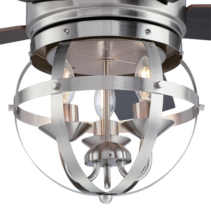 Westinghouse Stella Mira 5Bld 52" Ceiling Fan, LED, Nickel/Wengue