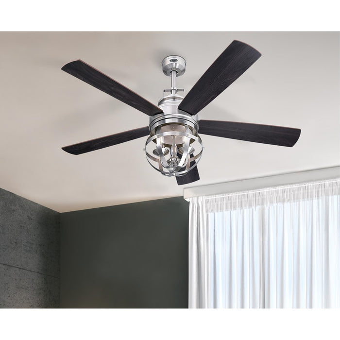 Westinghouse Stella Mira 5Bld 52" Ceiling Fan, LED, Nickel/Wengue