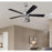 Westinghouse Stella Mira 5Bld 52" Ceiling Fan, LED, Nickel/Wengue