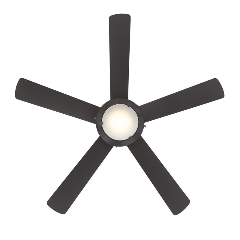 Westinghouse Comet 52in 5-Blade Low-Profile Ceiling Fan | Transitional Espresso and Frosted Glass LED | Living Room & Bedroom | Model 7307200