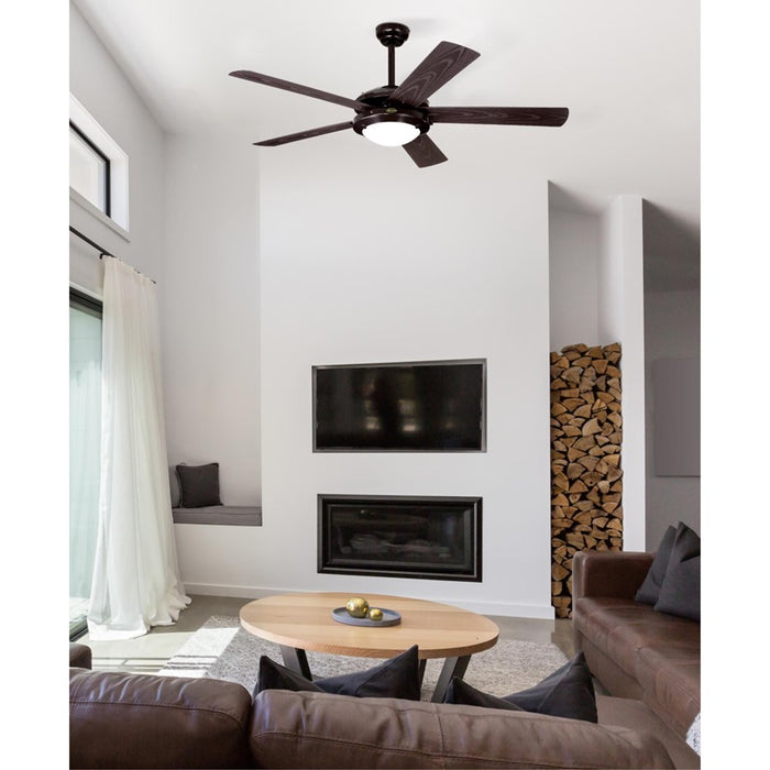 Westinghouse Comet 5Bld 52" Ceiling Fan, LED Light, Espresso/Espresso