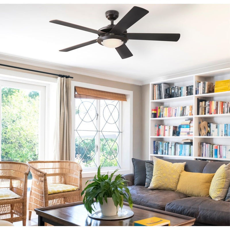 Westinghouse Comet 5Bld 52" Ceiling Fan, LED Light, Espresso/Espresso