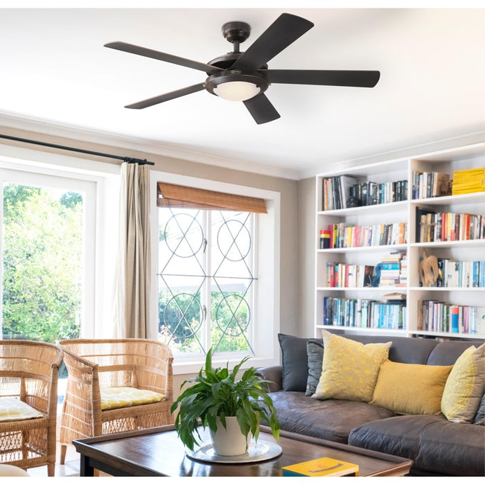 Westinghouse Comet 5Bld 52" Ceiling Fan, LED Light, Espresso/Espresso