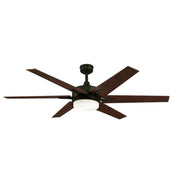 Westinghouse Cayuga 6Bld 60" Ceiling Fan, LED, Black-Brz/Applewood - 74002B00
