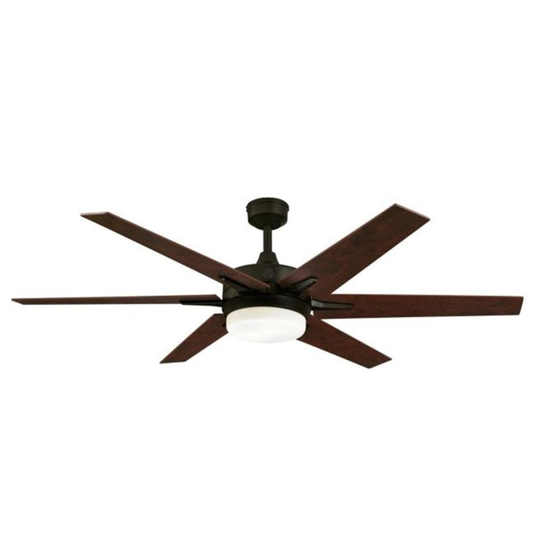 Westinghouse Cayuga 60in Smart Wi-Fi Ceiling Fan | Transitional Black-Bronze and Applewood Plywood Blades | Great Room & Living Room | Model 74002B00