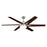 Westinghouse Cayuga 6Bld 60" Ceiling Fan, LED Light, Nickel/Rosewood - 74003B00