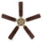 Westinghouse Contractor Choice 5Bld 52" Ceiling Fan, Brass/Walnut