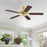 Westinghouse Contractor Choice 5Bld 52" Ceiling Fan, Brass/Walnut