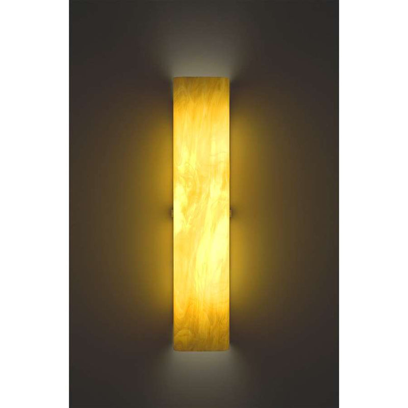 WPT Design Channel 28in 2-Light Wall Sconce | Bronze and Toffee Glass | Hallway & Bedroom Accent | 6 x 4 x 28 in | Model CHAN-STD-BZ-TF