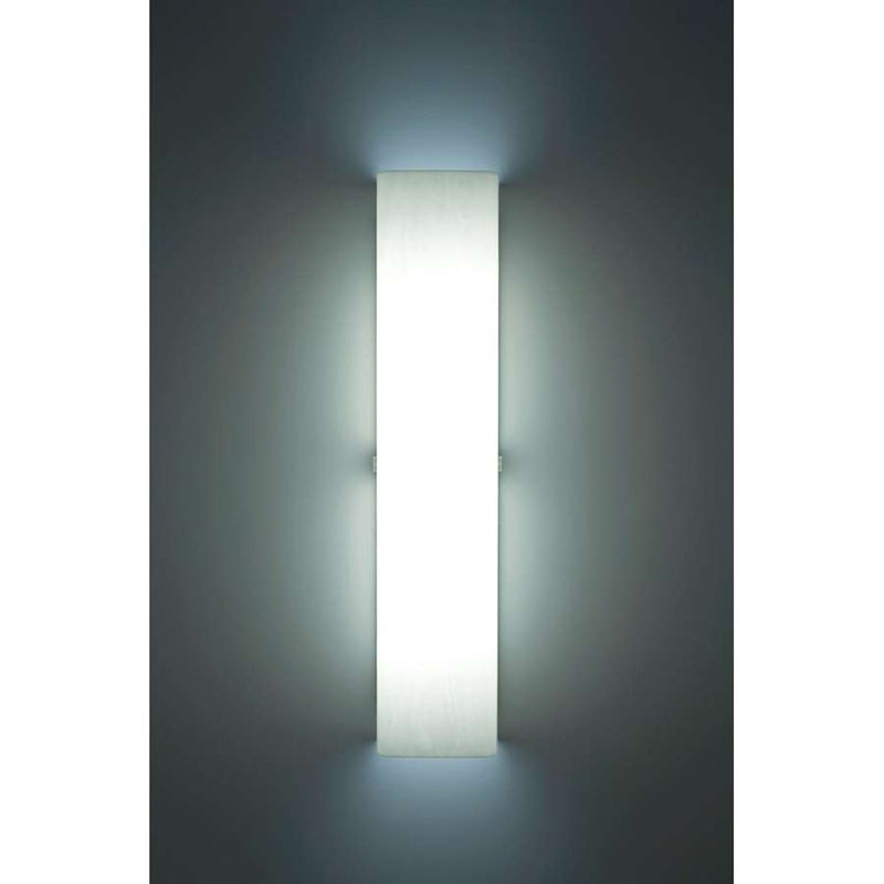 WPT Design Channel 28in 2-Light Wall Sconce | Bronze and White Glass | Hallway & Bedroom Accent | 6 x 4 x 28 in | Model CHAN-STD-BZ-WH