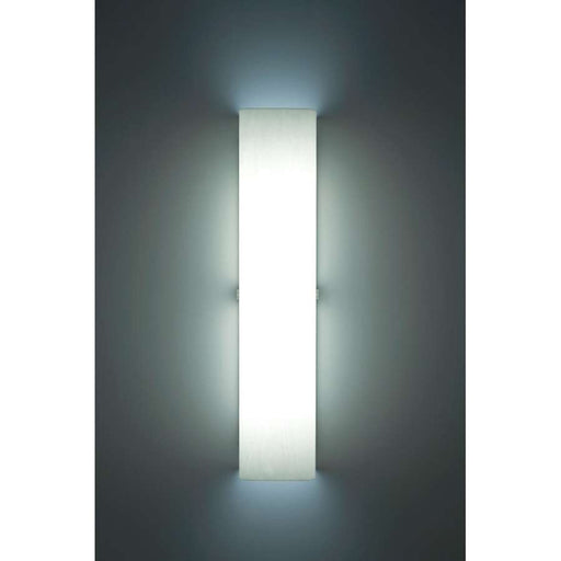 WPT Design Channel 28in 2-Light Wall Sconce | Bronze and White Glass | Hallway & Bedroom Accent | 6 x 4 x 28 in | Model CHAN-STD-BZ-WH