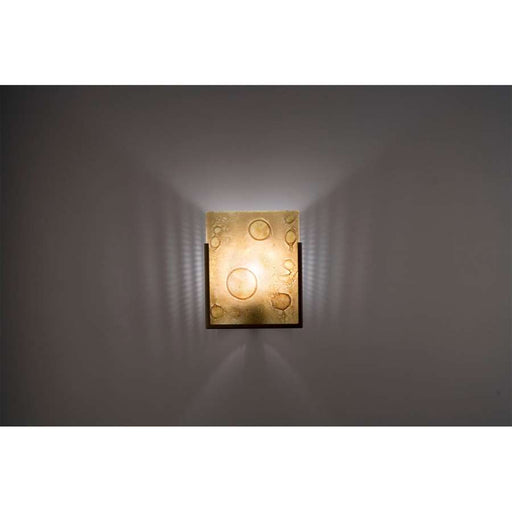 WPT Design FN 1-Light Wall Sconce | Stainless Steel and Vision Blue Glass | Hallway & Bedroom Accent | 8 x 4 x 10 in | Model FN1-SS-VIB