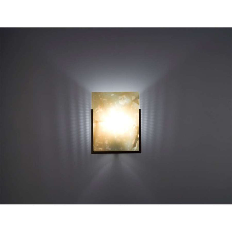 WPT Design FN 1-Light Stainless Steel Wall Sconce | Art Glass Zinfandel | Hallway & Bedroom Accent | 8 x 4 x 10 in | Model FN1-SS-ZIN