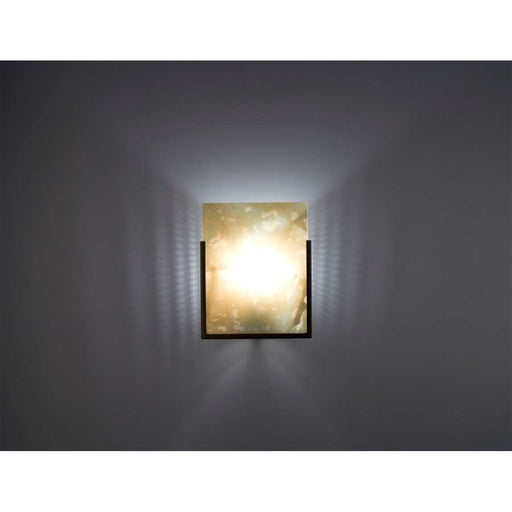 WPT Design FN 1-Light Stainless Steel Wall Sconce | Art Glass Zinfandel | Hallway & Bedroom Accent | 8 x 4 x 10 in | Model FN1-SS-ZIN