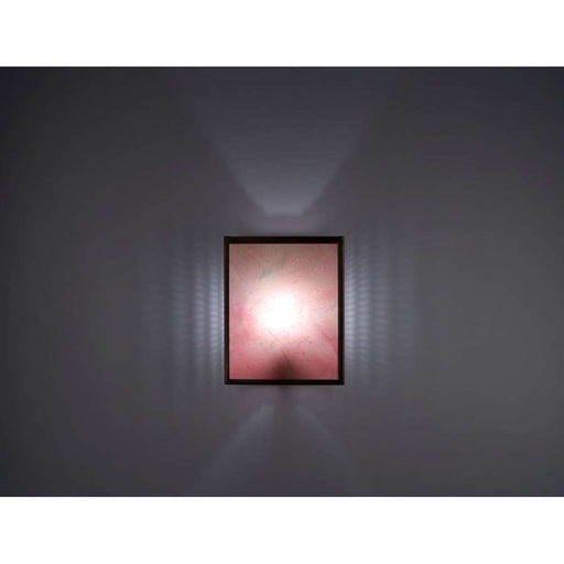 WPT Design FN 2 Silver Blush Wall Sconce | Silver Powder Coated Steel and Art Glass | Hallway & Bedroom Accent | 8 x 4 x 10 in | Model FN2-SV-BLS-I
