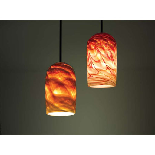 WPT Design Rose Cylinder 17in 1-Light Pendant | Art Glass Bronze and Clear Crystal | Kitchen Island & Dining Room | Model ROSE-CYL-RH-BZ-17