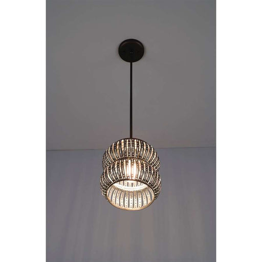 WPT Design Secola 55in 1-Light Pendant | Bronze Recycled Tin Can | Kitchen Island & Dining Room | 55 x 16 x 18 in | Model SEC-BZ-PEND-GR-55