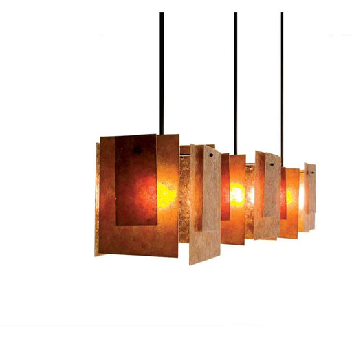 WPT Design Spider Mica 14in 3-Light Pendant | Bronze Mica | Kitchen Island & Dining Room | 32 x 8 in | Model SP-BZ-PEND-TRIPLE-14