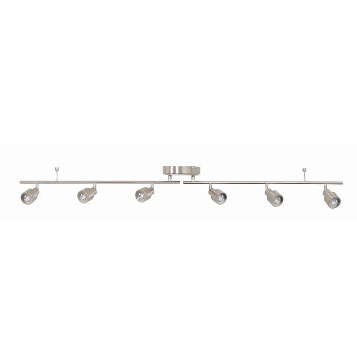 AFX Lighting Chappelle 6 Light Track Light, Satin Nickel/Satin Nickel - 126509