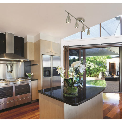 AFX Lighting Chappelle 6 Light Track Light, Satin Nickel/Satin Nickel