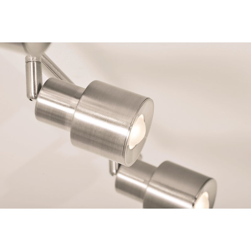 AFX Lighting Chappelle 6 Light Track Light, Satin Nickel/Satin Nickel