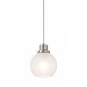 AFX Abrya 6in 1-Light Pendant | Transitional Brushed Nickel Steel and Frosted White Glass | Kitchen Island & Dining Room | Model ABYP06MBBNFG
