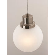 AFX Abrya 6in 1-Light Pendant | Transitional Brushed Nickel Steel and Frosted White Glass | Kitchen Island & Dining Room | Model ABYP06MBBNFG