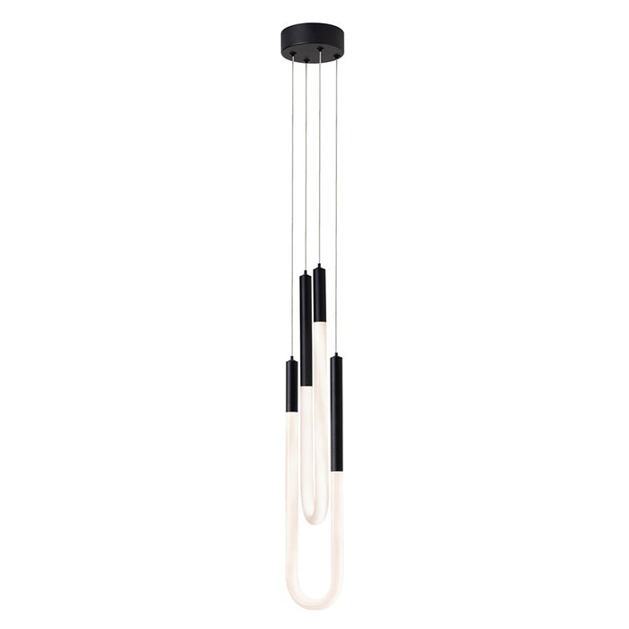 AFX Lighting Adel 2 Light LED Pendant, Black/White