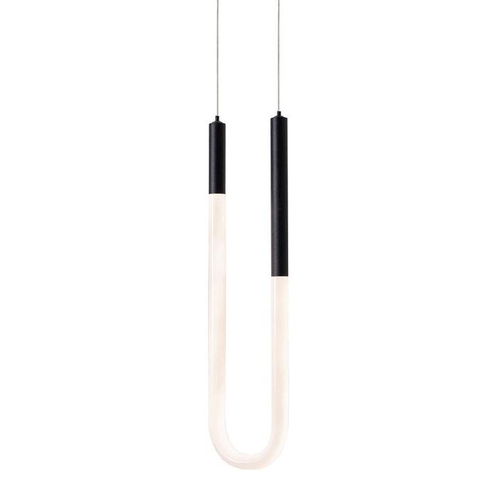 AFX Lighting Adel 1 Light LED Pendant, Black/White