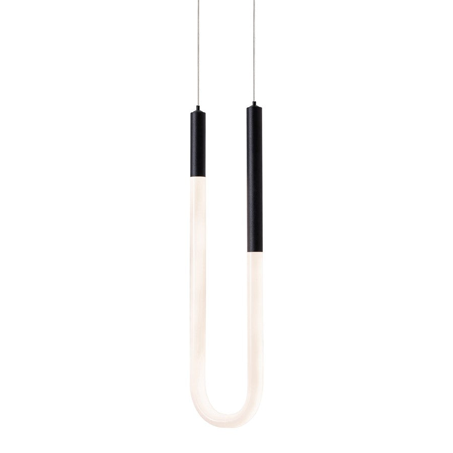 AFX Lighting Adel 1 Light LED Pendant, Black/White
