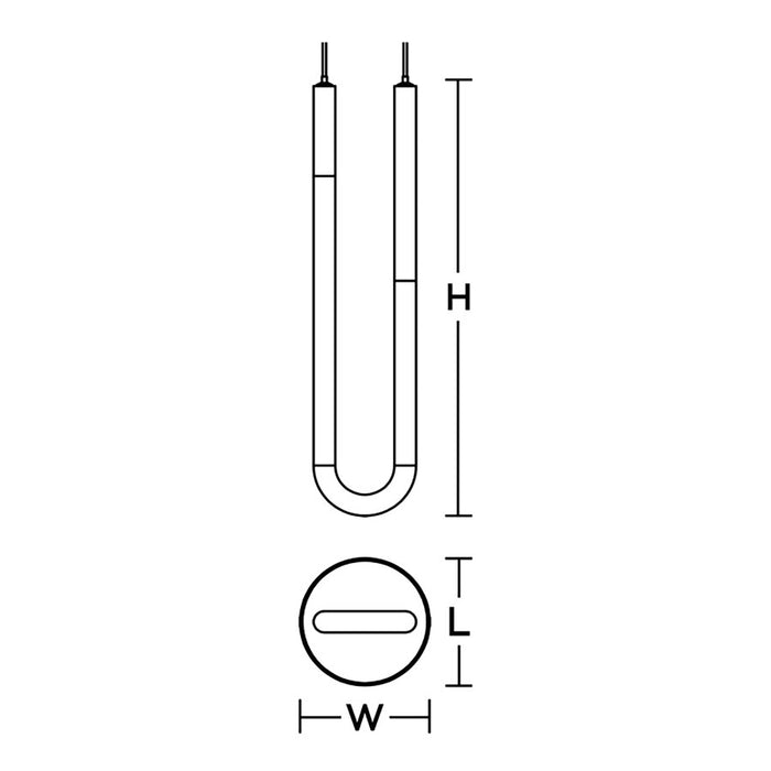 AFX Lighting Adel 1 Light LED Pendant, Black/White