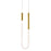 AFX Lighting Adel 1 Light LED Pendant, Light Antique Brass/White