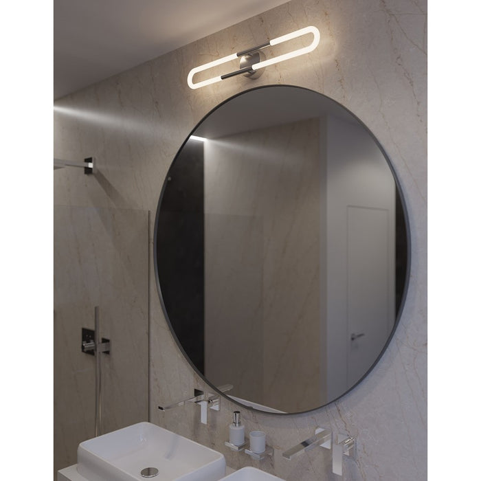 AFX Lighting Adel 1 Light 24" LED Vanity, Satin Nickel/White
