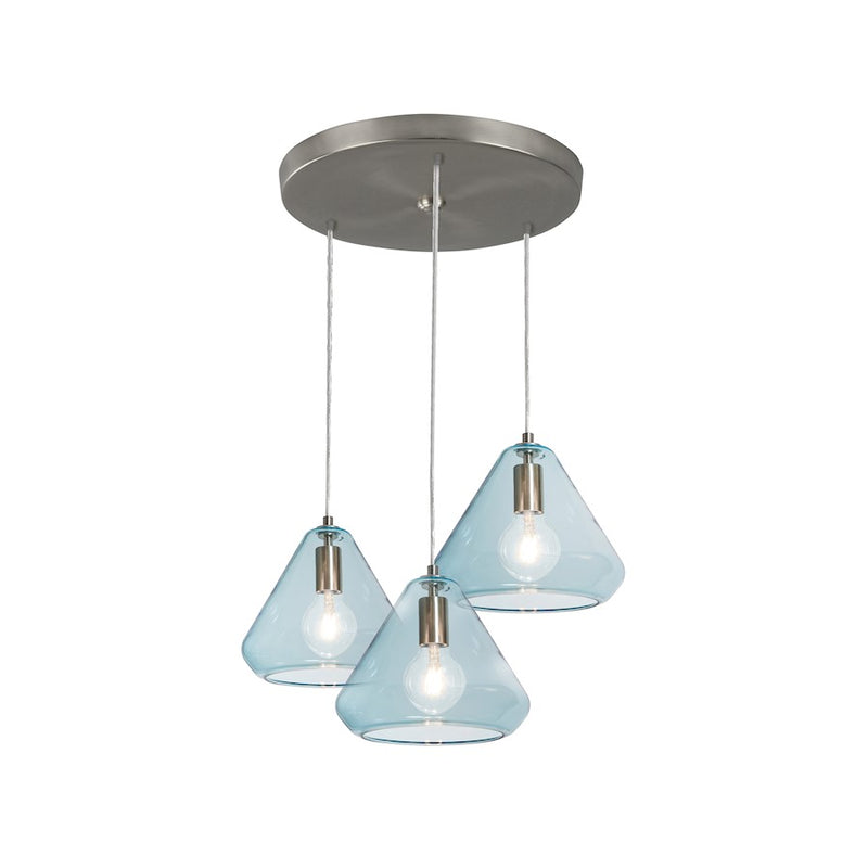 AFX Lighting Armitage 3 Light Round Pendant, Satin Nickel
