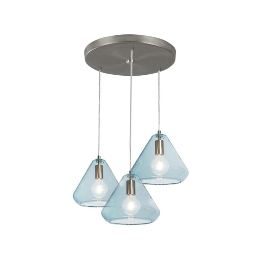 AFX Lighting Armitage 3 Light Round Pendant, Satin Nickel