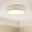 AFX Lighting Ashland LED Flush Mount, White/Grey Linen