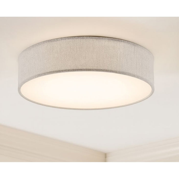 AFX Lighting Ashland LED Flush Mount, White/Grey Linen